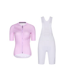 RIVANELLE Cycling short sleeve jersey and shorts - CRYSTELLE - white/pink